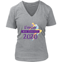 Load image into Gallery viewer, Survived 2020 V-Neck Tee