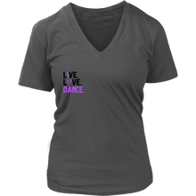 Load image into Gallery viewer, Live. Love. Dance. V-Neck Tee
