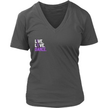 Load image into Gallery viewer, Live. Love. Dance. V-Neck Tee
