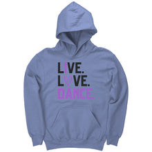 Load image into Gallery viewer, Live. Love. Dance. Youth Hoodie

