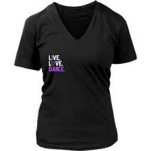 Load image into Gallery viewer, Live. Love. Dance. V-Neck Tee
