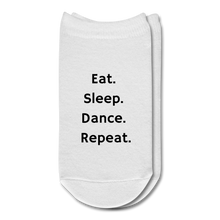 Load image into Gallery viewer, Eat. Sleep. Dance. Repeat. Socks - white
